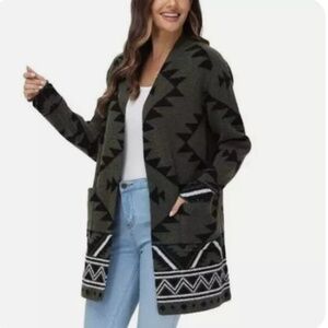 Frye Green Aztec Sweater